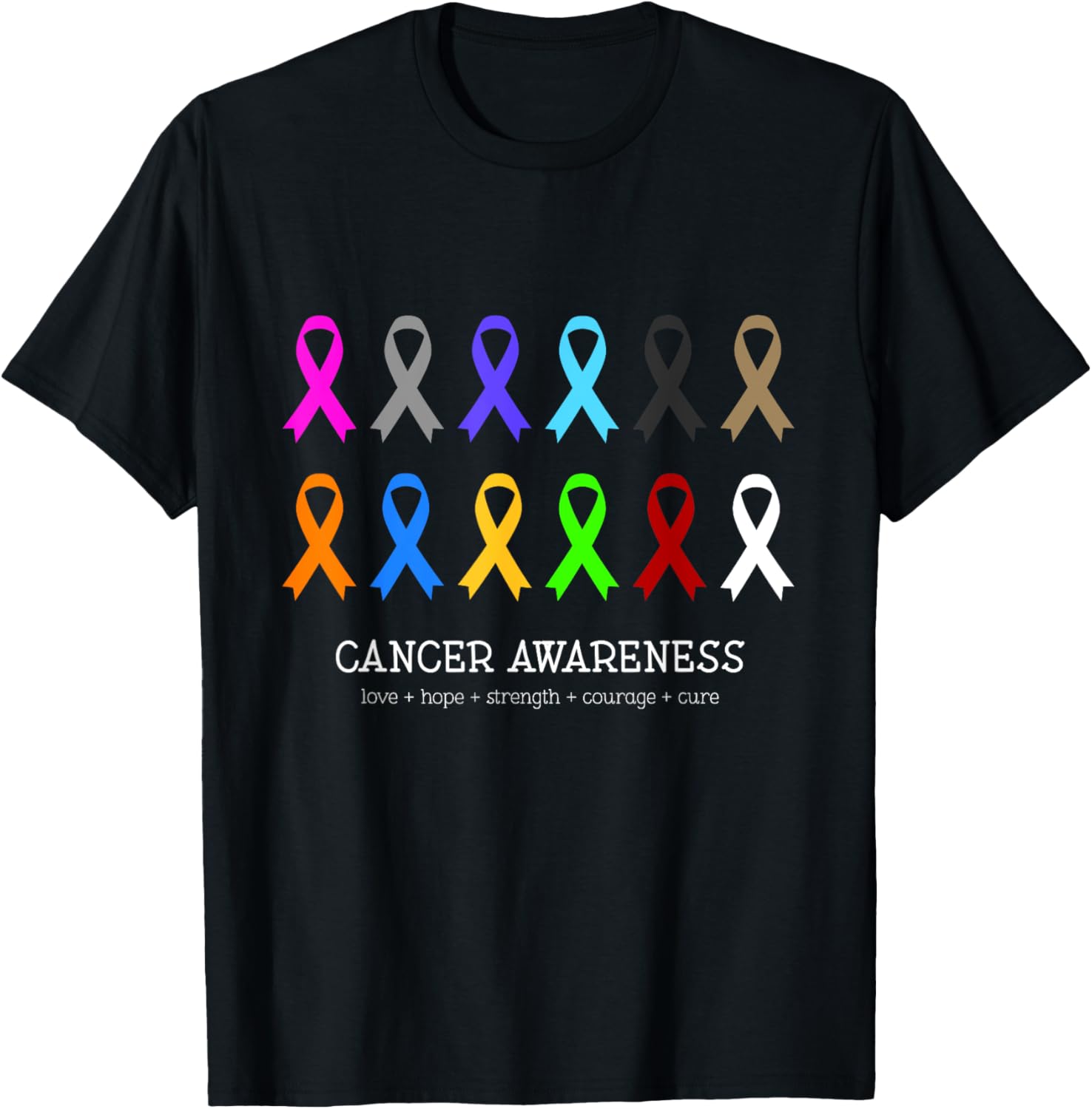Cancer Awareness Clothing – Fight Cancer Ribbon T-Shirt